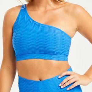 Blue One Shoulder Sports Bra - Booty by Brabants